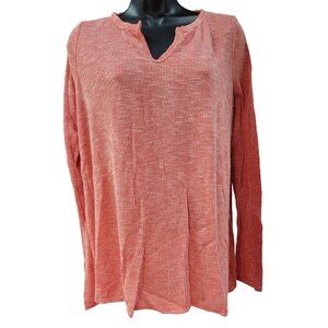 White Birch Shirt Red Corded Long Sleeve Top Womens Curvy Size Med New Tags